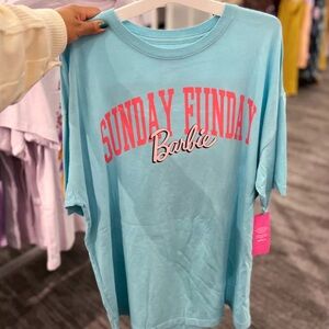 “Sunday Funday” Barbie Shirt, EUC, Sz L, Oversized